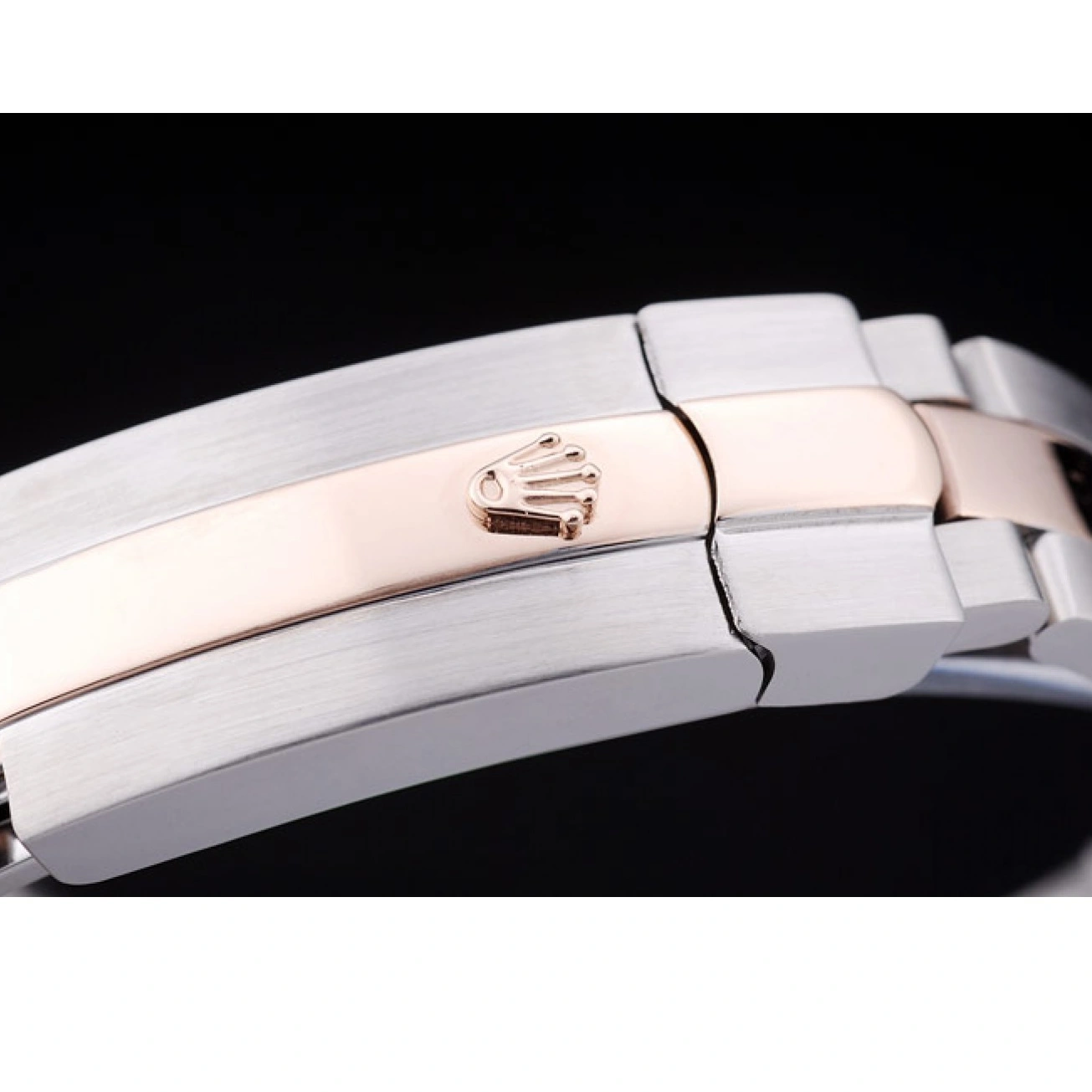 Best AAA Replica Sites Rose Brown Diamonds Bezel Gold Polished Dial Datejust 7475 Rolex 1015